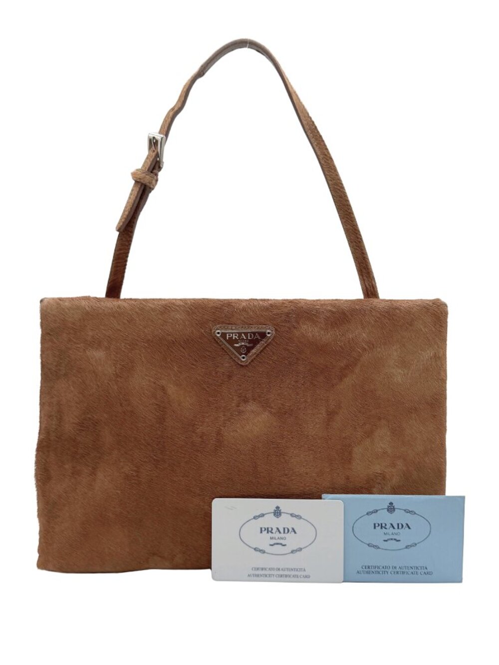 Vintage PRADA 1996 Pony Hair Shoulder Bag and Clutch - Picture 2 of 11
